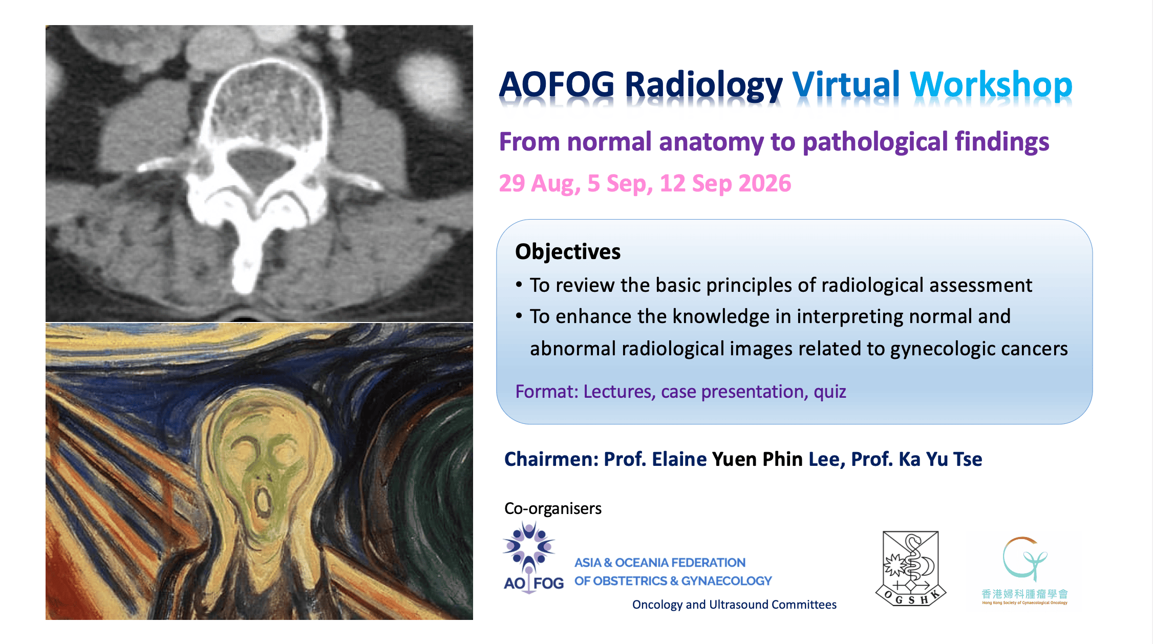 Invitation: AOFOG Radiology Virtual Workshop (29th August, 5th Sept & 12th Sep 2026)